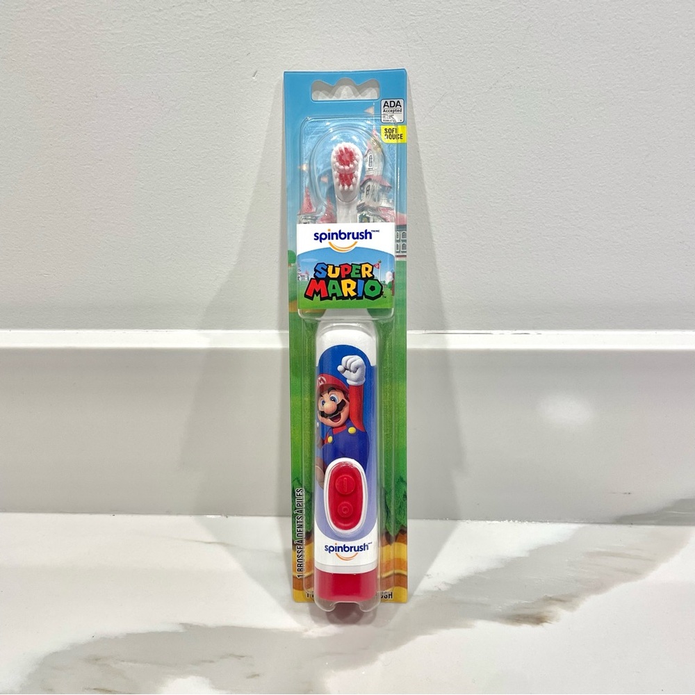 🟠5/$25 NEW Spinbrush Super Mario Battery Toothbrush